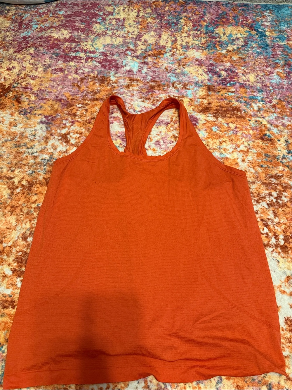 lululemon athletica women's racerback tank - burnt orange